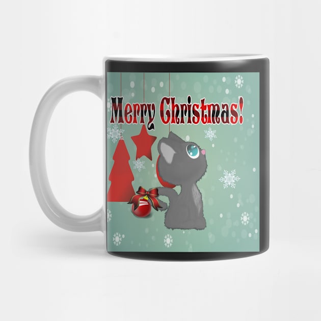 Merry Christmas Custom Gifts, Cat Lover Christmas Shirt MERRY CHRISTMAS Cute Kitty Gift by tamdevo1